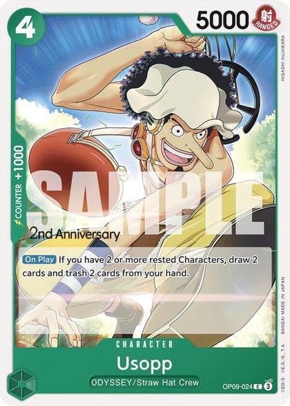 Usopp (024), Emperors in the New World: 2nd Anniversary Tournament Cards OP09-024