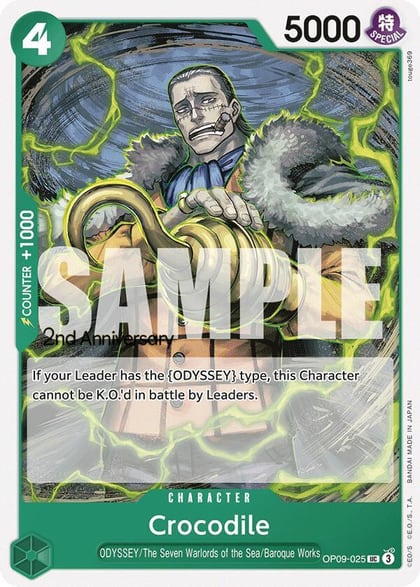 Crocodile (025), Emperors in the New World: 2nd Anniversary Tournament Cards OP09-025