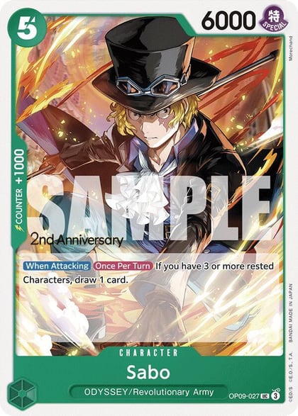 Sabo (027), Emperors in the New World: 2nd Anniversary Tournament Cards OP09-027