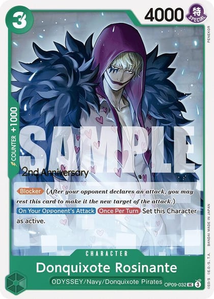 Donquixote Rosinante (032), Emperors in the New World: 2nd Anniversary Tournament Cards OP09-032