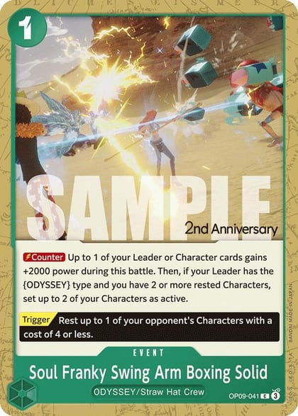 Soul Franky Swing Arm Boxing Solid, Emperors in the New World: 2nd Anniversary Tournament Cards OP09-041