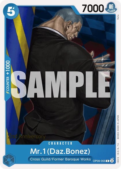 Mr.1(Daz.Bonez), Emperors in the New World: 2nd Anniversary Tournament Cards OP09-055