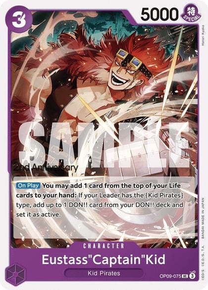 Eustass"Captain"Kid, Emperors in the New World: 2nd Anniversary Tournament Cards OP09-075