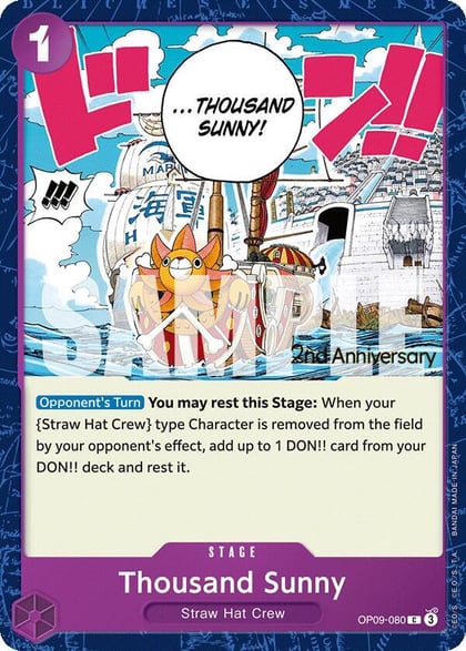 Thousand Sunny, Emperors in the New World: 2nd Anniversary Tournament Cards OP09-080