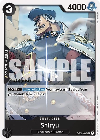 Shiryu, Emperors in the New World: 2nd Anniversary Tournament Cards OP09-088
