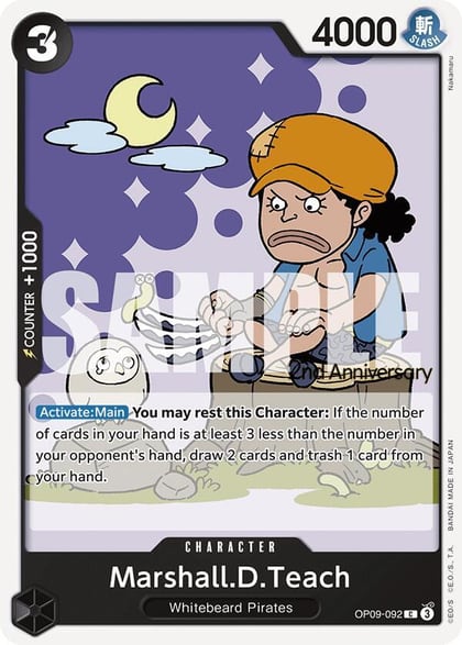 Marshall.D.Teach (092), Emperors in the New World: 2nd Anniversary Tournament Cards OP09-092