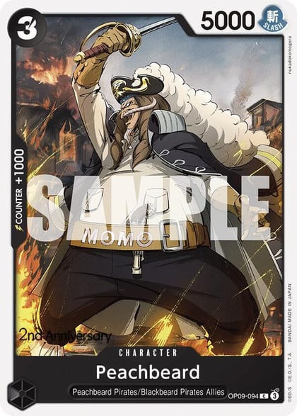 Peachbeard, Emperors in the New World: 2nd Anniversary Tournament Cards OP09-094