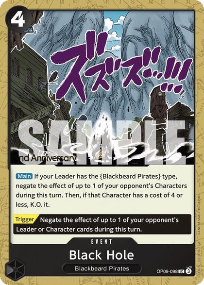Black Hole, Emperors in the New World: 2nd Anniversary Tournament Cards OP09-098