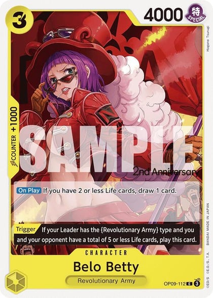 Belo Betty, Emperors in the New World: 2nd Anniversary Tournament Cards OP09-112