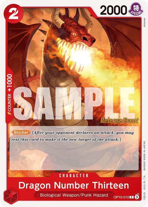 Dragon Number Thirteen, Royal Blood Release Event Cards OP10-012