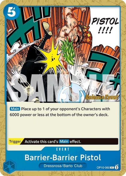 Barrier-Barrier Pistol, Royal Blood Release Event Cards OP10-060