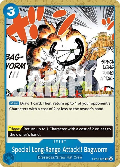 Special Long-Range Attack!! Bagworm, Royal Blood Release Event Cards OP10-061