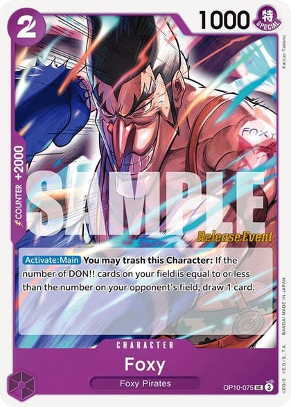 Foxy, Royal Blood Release Event Cards OP10-075