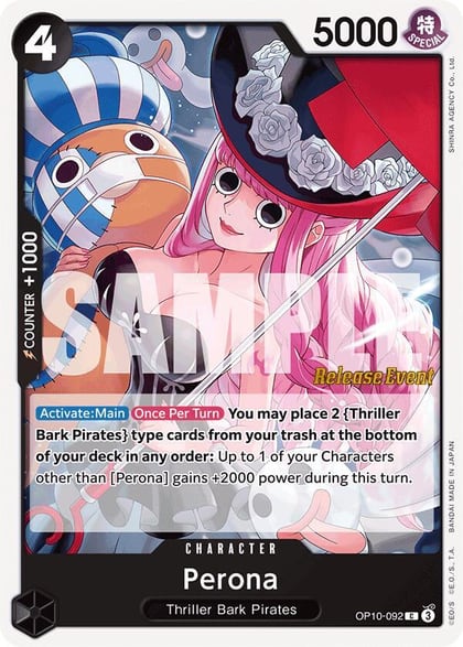 Perona (092), Royal Blood Release Event Cards OP10-092