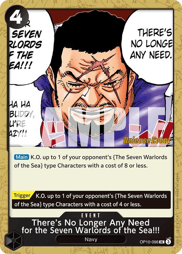 There's No Longer Any Need for the Seven Warlords of the Sea!!!, Royal Blood Release Event Cards OP10-096