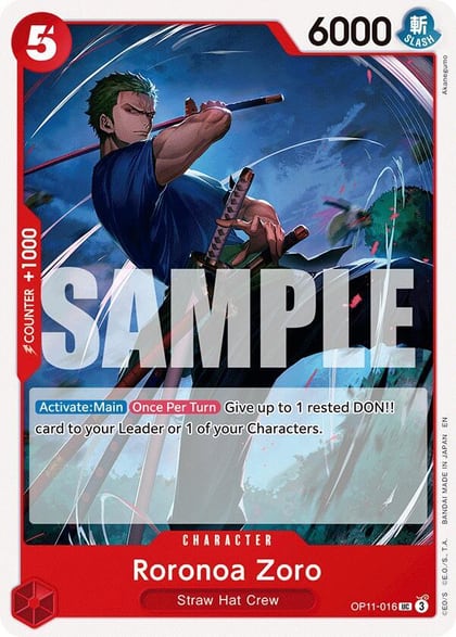 Roronoa Zoro, A Fist of Divine Speed OP11-016