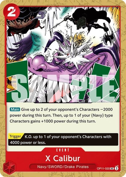 X Calibur, A Fist of Divine Speed OP11-020