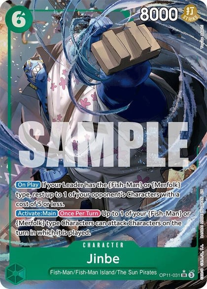 Jinbe (031) (Alternate Art), A Fist of Divine Speed OP11-031
