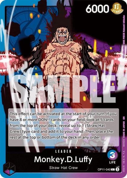 Monkey.D.Luffy (040), A Fist of Divine Speed OP11-040