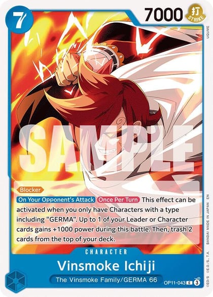 Vinsmoke Ichiji, A Fist of Divine Speed OP11-043