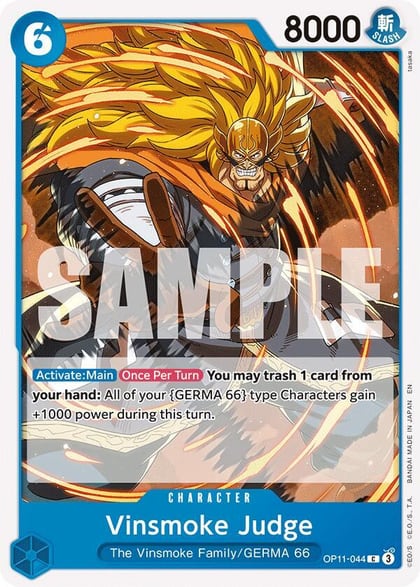 Vinsmoke Judge, A Fist of Divine Speed OP11-044