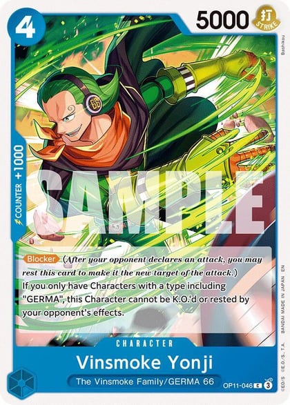 Vinsmoke Yonji, A Fist of Divine Speed OP11-046