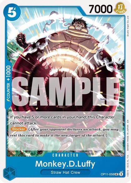 Monkey.D.Luffy (058), A Fist of Divine Speed OP11-058