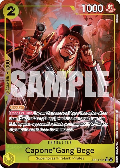 Capone"Gang"Bege (101) (Alternate Art), A Fist of Divine Speed OP11-101