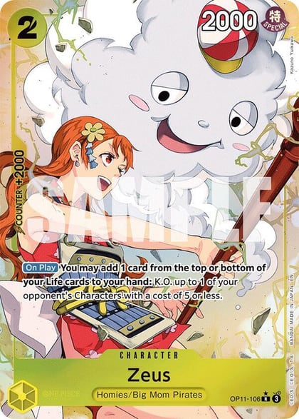 Zeus (Alternate Art), A Fist of Divine Speed OP11-106