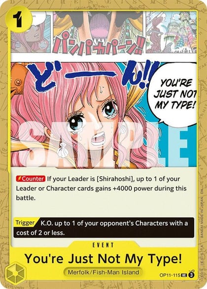 You're Just Not My Type!, A Fist of Divine Speed OP11-115