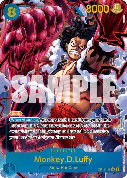 Monkey.D.Luffy (118) (Alternate Art), A Fist of Divine Speed OP11-118