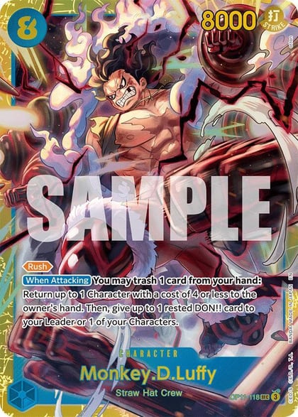 Monkey.D.Luffy (118), A Fist of Divine Speed OP11-118