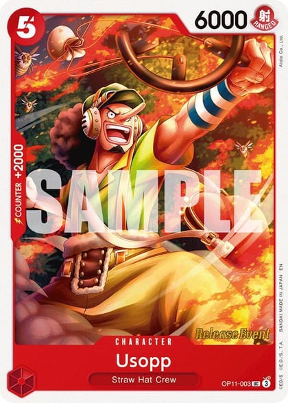 Usopp, A Fist of Divine Speed Release Event Cards OP11-003