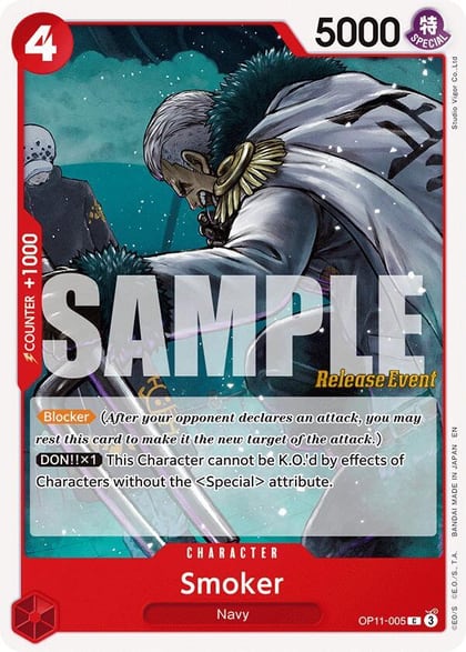 Smoker, A Fist of Divine Speed Release Event Cards OP11-005
