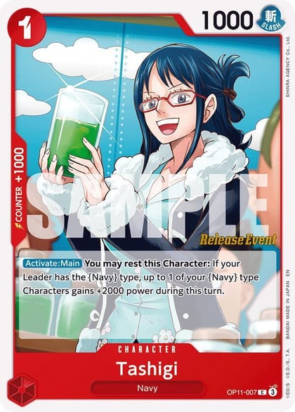 Tashigi, A Fist of Divine Speed Release Event Cards OP11-007