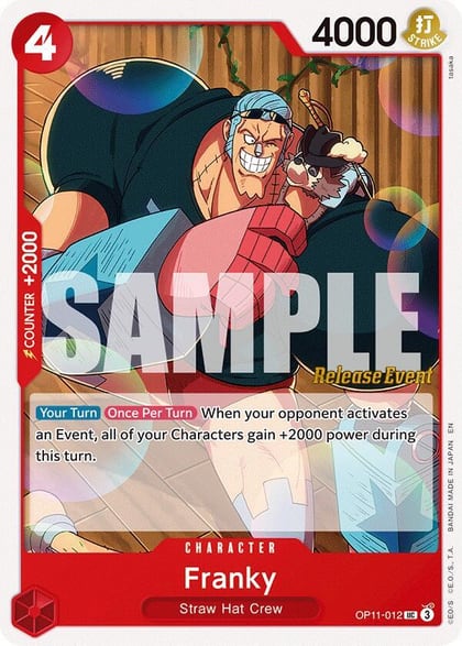 Franky, A Fist of Divine Speed Release Event Cards OP11-012
