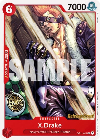 X.Drake, A Fist of Divine Speed Release Event Cards OP11-017