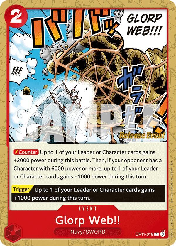 Glorp Web!!, A Fist of Divine Speed Release Event Cards OP11-019