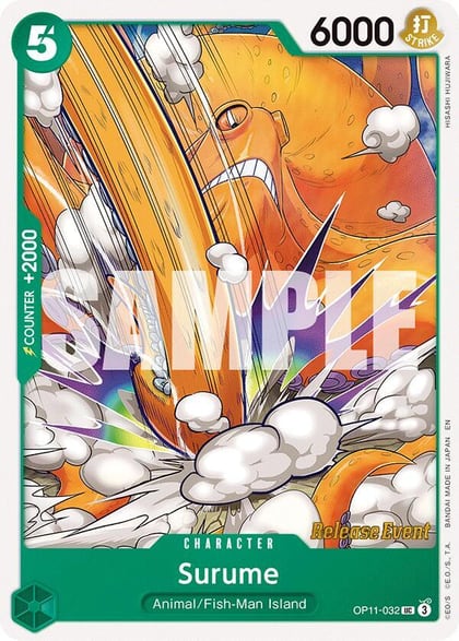 Surume, A Fist of Divine Speed Release Event Cards OP11-032