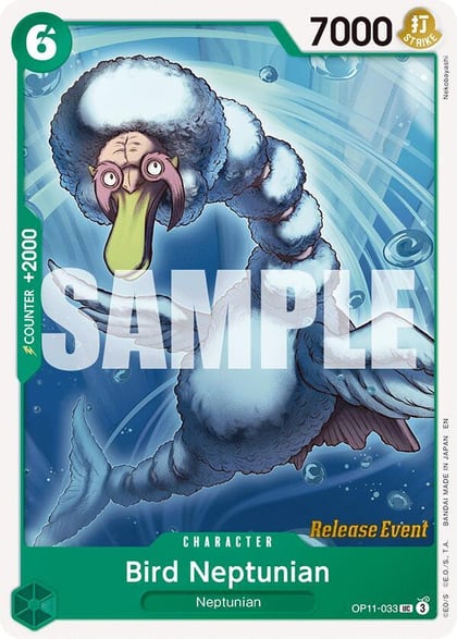 Bird Neptunian, A Fist of Divine Speed Release Event Cards OP11-033