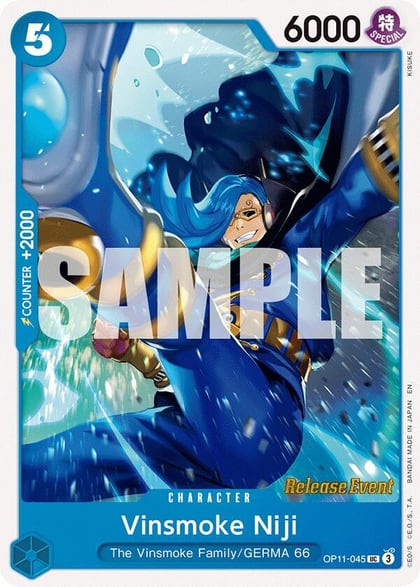 Vinsmoke Niji, A Fist of Divine Speed Release Event Cards OP11-045
