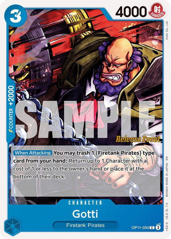 Gotti, A Fist of Divine Speed Release Event Cards OP11-050