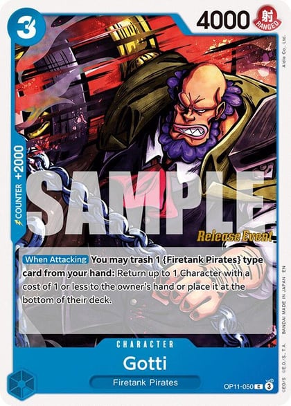 Gotti, A Fist of Divine Speed Release Event Cards OP11-050