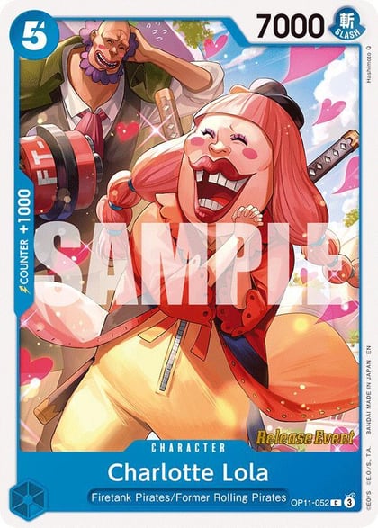 Charlotte Lola, A Fist of Divine Speed Release Event Cards OP11-052