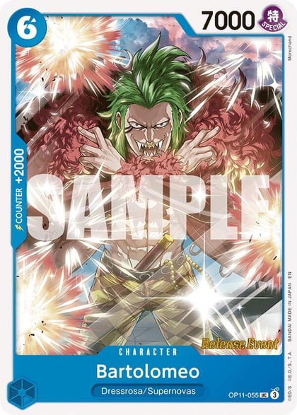 Bartolomeo, A Fist of Divine Speed Release Event Cards OP11-055