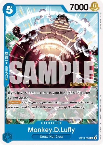 Monkey.D.Luffy (058), A Fist of Divine Speed Release Event Cards OP11-058