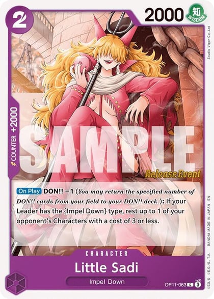 Little Sadi, A Fist of Divine Speed Release Event Cards OP11-063