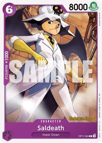 Saldeath, A Fist of Divine Speed Release Event Cards OP11-064
