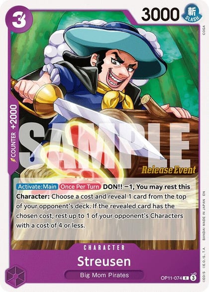 Streusen, A Fist of Divine Speed Release Event Cards OP11-074