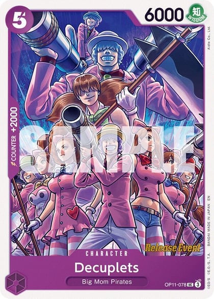 Decuplets, A Fist of Divine Speed Release Event Cards OP11-078